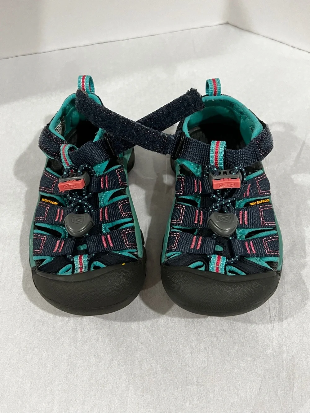 Keen Hiking Water Sandal Shoes Newport H2 Navy Teal Closed-Toe Sport Size 8 T